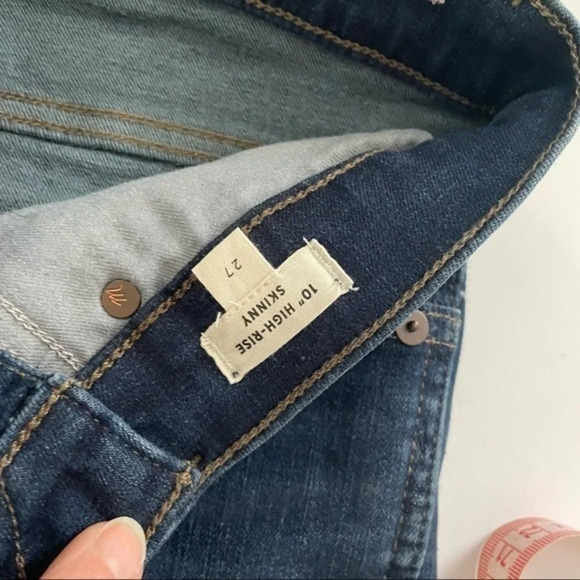 Madewell 10" High Rise Skinny Jeans Hayes Wash F4684 - Picture 7 of 11